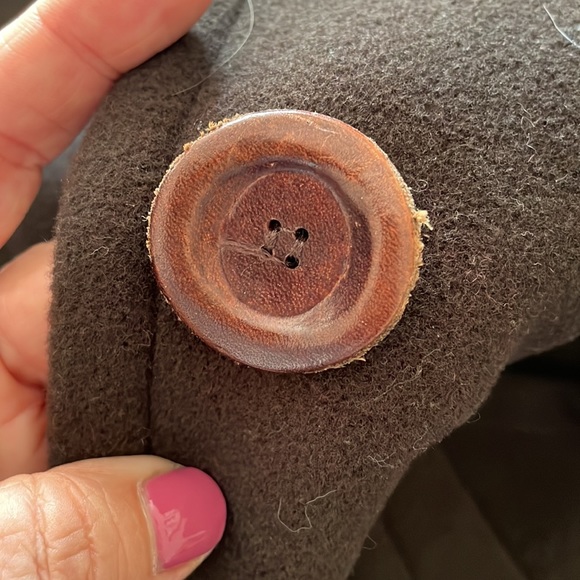 Mackage wool coat with leather belt - Picture 8 of 8